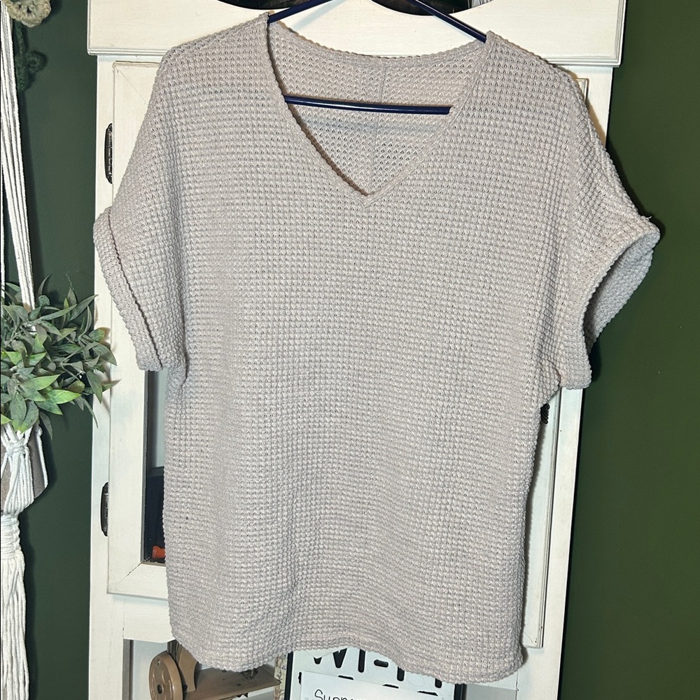 Torrid Beige Textured Blouse